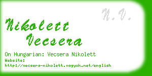 nikolett vecsera business card